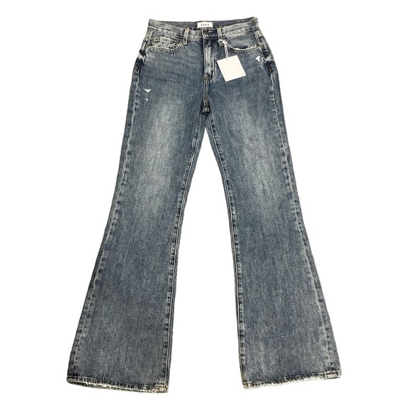 NWT Pistola Stevie‎ High Rise Relaxed Flare Medium Wash Jeans sz 25 - Picture 1 of 8